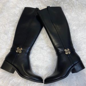 BRAND NEW! Black Tommy Hilfiger tall boots!
